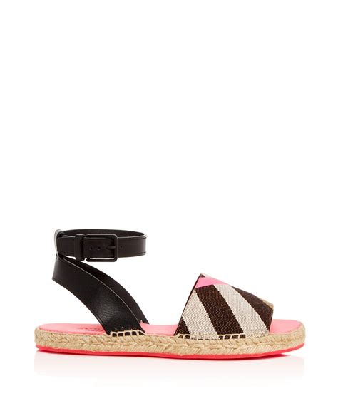 burberry girl's slides|Burberry espadrille flats.